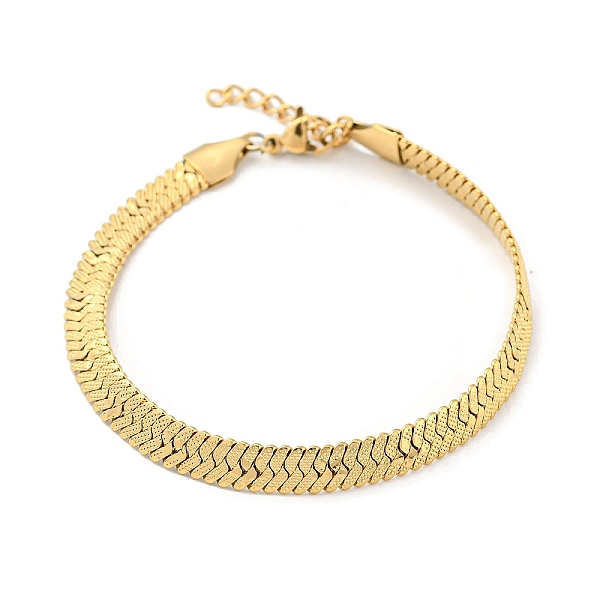 PandaHall Ion Plating(IP) 304 Stainless Steel Herringbone Chain Bracelet, Golden, 8-1/4 inch(21cm) 304 Stainless Steel
PandaHall Ion Plating(IP) 304 Stainless Steel Herringbone Chain Bracelet, Golden, 8-1/4 inch(21cm) 304 Stainless Steel