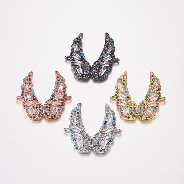 PandaHall Brass Micro Pave Cubic Zirconia Links, Wing, Colorful, Mixed Color, 21x23x3mm, Hole: 1mm Brass+Cubic Zirconia Wing Multicolor
PandaHall Brass Micro Pave Cubic Zirconia Links, Wing, Colorful, Mixed Color, 21x23x3mm, Hole: 1mm Brass+Cubic Zirconia Wing Multicolor