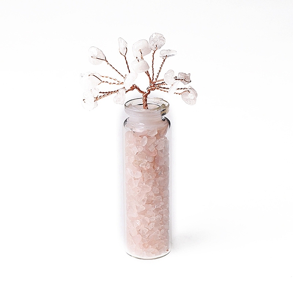PandaHall Natural Rose Quartz Chips Tree of Life Decorations, Glass Wish Bottle with Copper Wire Feng Shui Energy Stone Gift for Women Men...
PandaHall Natural Rose Quartz Chips Tree of Life Decorations, Glass Wish Bottle with Copper Wire Feng Shui Energy Stone Gift for Women Men...