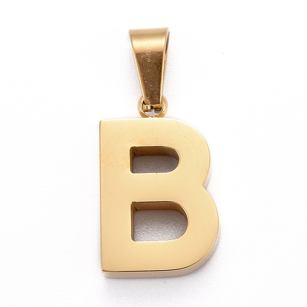 PandaHall Ion Plating(IP) 304 Stainless Steel Letter Pendants, Manual Polishing, Alphabet, Golden, Letter.B, 18.5x11.5x3.5mm, Hole: 7x3.5mm...
PandaHall Ion Plating(IP) 304 Stainless Steel Letter Pendants, Manual Polishing, Alphabet, Golden, Letter.B, 18.5x11.5x3.5mm, Hole: 7x3.5mm...