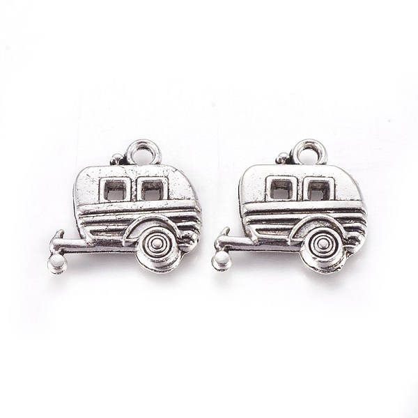 PandaHall Tibetan Style Zinc Alloy Pendants, Camping Car, Antique Silver, 18x19x2.5mm, Hole: 2mm Alloy Vehicle
PandaHall Tibetan Style Zinc Alloy Pendants, Camping Car, Antique Silver, 18x19x2.5mm, Hole: 2mm Alloy Vehicle