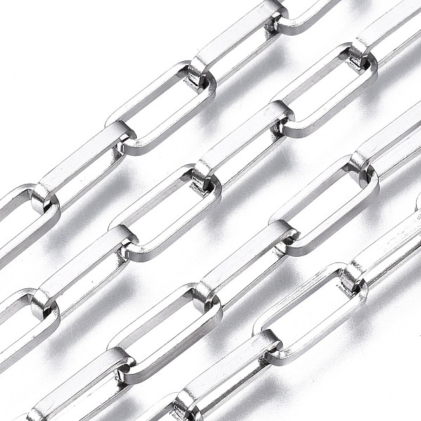 PandaHall 304 Stainless Steel Rectangle Cable Chains, with Spool, Unwelded, Stainless Steel Color, 10x4x1.5mm, about 82 Feet(25m)/roll 304...
PandaHall 304 Stainless Steel Rectangle Cable Chains, with Spool, Unwelded, Stainless Steel Color, 10x4x1.5mm, about 82 Feet(25m)/roll 304...