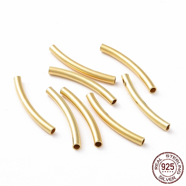 PandaHall 925 Sterling Silver Tube Beads, Curved Tube, Real 18K Gold Plated, 20x2mm, Hole: 1.4mm, about 41pcs/10g Sterling Silver Tube
PandaHall 925 Sterling Silver Tube Beads, Curved Tube, Real 18K Gold Plated, 20x2mm, Hole: 1.4mm, about 41pcs/10g Sterling Silver Tube