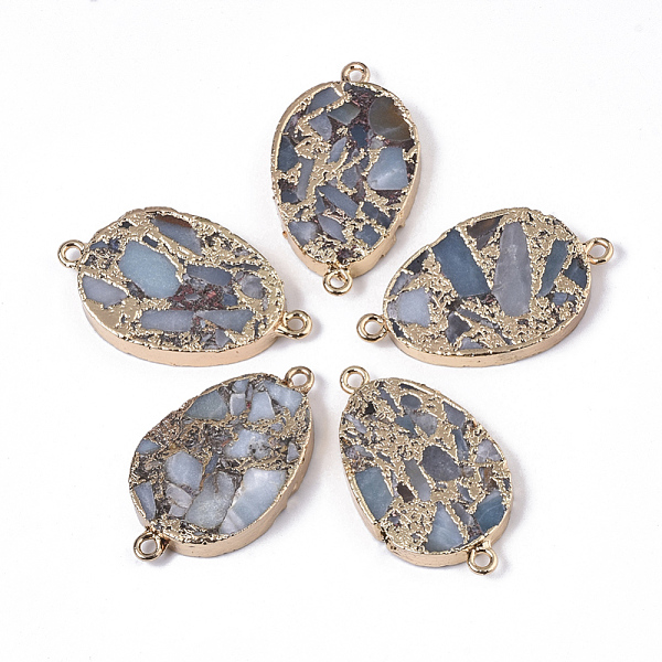 PandaHall Assembled Bronzite & Natural Aqua Terra Jasper Links connectors, with Light Gold Plated Brass Iron Loops, Teardrop...
PandaHall Assembled Bronzite & Natural Aqua Terra Jasper Links connectors, with Light Gold Plated Brass Iron Loops, Teardrop...