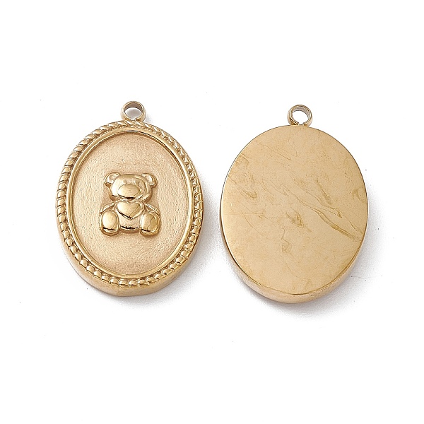 PandaHall Ion Plating(IP) 304 Stainless Steel Pendants, Oval Charm with Bear Pattern, Real 14K Gold Plated, 20.5x14x3mm, Hole: 1.6mm 304...
PandaHall Ion Plating(IP) 304 Stainless Steel Pendants, Oval Charm with Bear Pattern, Real 14K Gold Plated, 20.5x14x3mm, Hole: 1.6mm 304...