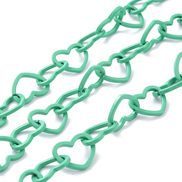 PandaHall Spray Painted Brass Heart Link Chains, with Spool, Unwelded, Medium Sea Green, 15.5x19x2mm, 32.8 Feet(10m)/roll Brass
PandaHall Spray Painted Brass Heart Link Chains, with Spool, Unwelded, Medium Sea Green, 15.5x19x2mm, 32.8 Feet(10m)/roll Brass