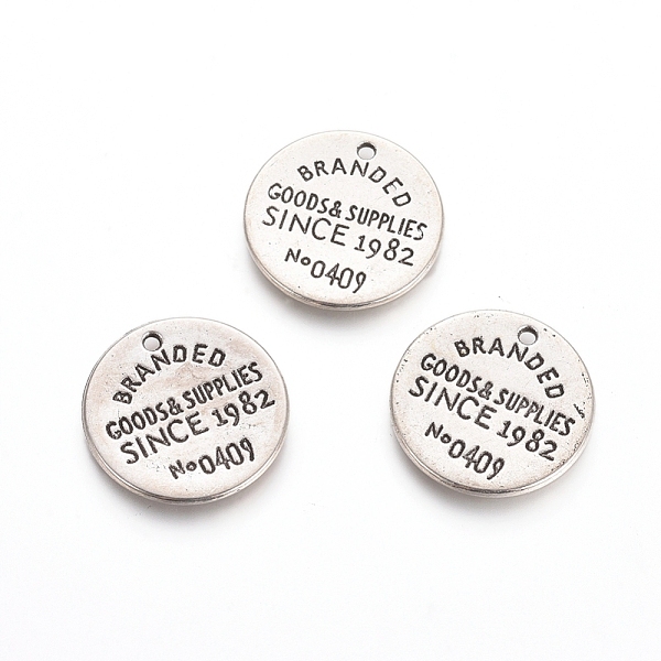 PandaHall Rack Plating Tibetan Style Alloy Pendants, Quote Pendants, Flat Round with Word, Antique Silver, 17.5x1.5mm, Hole: 1.2mm Alloy...
PandaHall Rack Plating Tibetan Style Alloy Pendants, Quote Pendants, Flat Round with Word, Antique Silver, 17.5x1.5mm, Hole: 1.2mm Alloy...