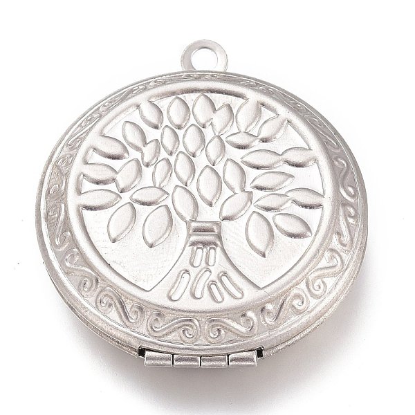 PandaHall 316 Stainless Steel Locket Pendants, Photo Frame Charms, Flat Round with Tree of Life, Stainless Steel Color, 35.5x31x8.5mm, Hole...
PandaHall 316 Stainless Steel Locket Pendants, Photo Frame Charms, Flat Round with Tree of Life, Stainless Steel Color, 35.5x31x8.5mm, Hole...