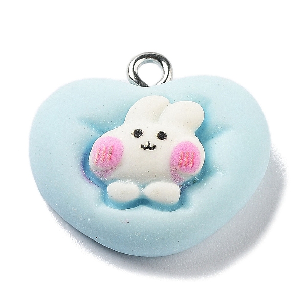 PandaHall Heart with Rabbit Opaque Resin Pendants, Animal Charms with Platinum Plated Iron Loops, Sky Blue, 18x20x8mm, Hole: 2mm Iron+Resin...
PandaHall Heart with Rabbit Opaque Resin Pendants, Animal Charms with Platinum Plated Iron Loops, Sky Blue, 18x20x8mm, Hole: 2mm Iron+Resin...