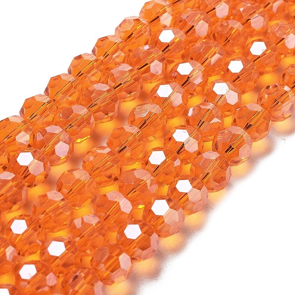 PandaHall Electroplate Transparent Glass Beads Strands, Faceted(32 Facets), Round, Pearl Luster Plated, Dark Orange, 8mm, Hole: 1mm, about...
PandaHall Electroplate Transparent Glass Beads Strands, Faceted(32 Facets), Round, Pearl Luster Plated, Dark Orange, 8mm, Hole: 1mm, about...
