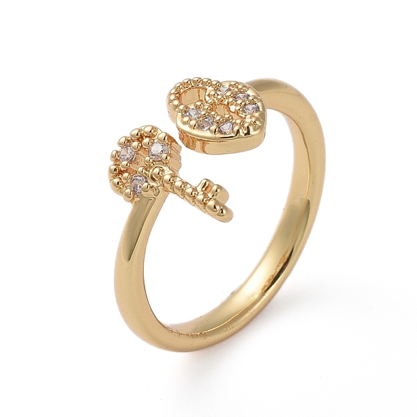 PandaHall Adjustable Brass Finger Rings, Cuff Rings, Open Rings, with Micro Pave Clear Cubic Zirconia, Long-Lasting Plated, Key & Lock...
PandaHall Adjustable Brass Finger Rings, Cuff Rings, Open Rings, with Micro Pave Clear Cubic Zirconia, Long-Lasting Plated, Key & Lock...