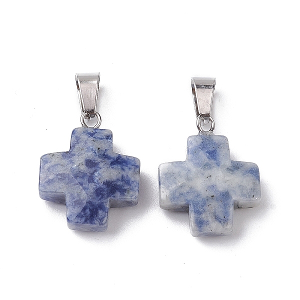 PandaHall Natural Blue Spot Jasper Pendants, Cross Charms with Stainless Steel Color Plated Stainless Steel Snap on Bails...
PandaHall Natural Blue Spot Jasper Pendants, Cross Charms with Stainless Steel Color Plated Stainless Steel Snap on Bails...