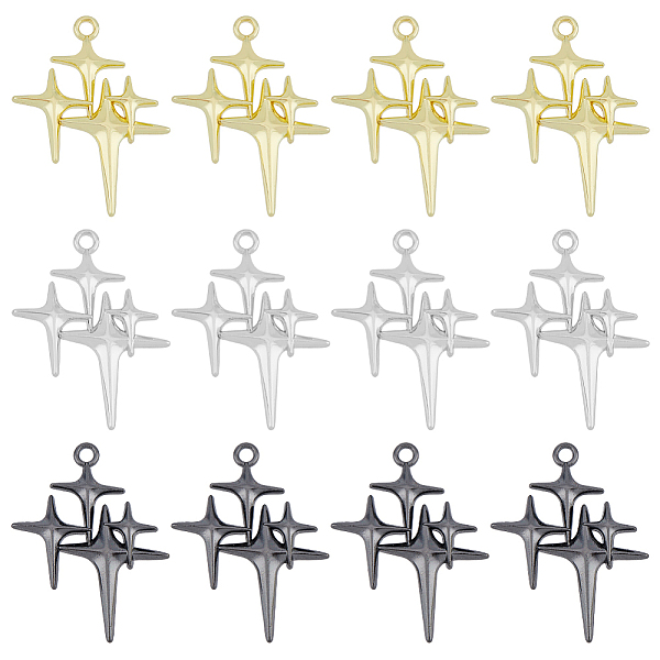 PandaHall SUPERFINDINGS 24Pcs 3 Colors Rack Plating Alloy Pendants, Star, Mixed Color, 29.5x23x3.2mm, Hole: 1.8mm, about 8pcs/color Alloy...
PandaHall SUPERFINDINGS 24Pcs 3 Colors Rack Plating Alloy Pendants, Star, Mixed Color, 29.5x23x3.2mm, Hole: 1.8mm, about 8pcs/color Alloy...
