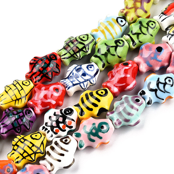PandaHall Handmade Porcelain Bead Strands, Famille Rose Porcelain, Fish, Mixed Color, 15x12x8mm, Hole: 2mm, about 20pcs/strand, 11.93 inch..., Multicolor
PandaHall Handmade Porcelain Bead Strands, Famille Rose Porcelain, Fish, Mixed Color, 15x12x8mm, Hole: 2mm, about 20pcs/strand, 11.93 inch..., Multicolor