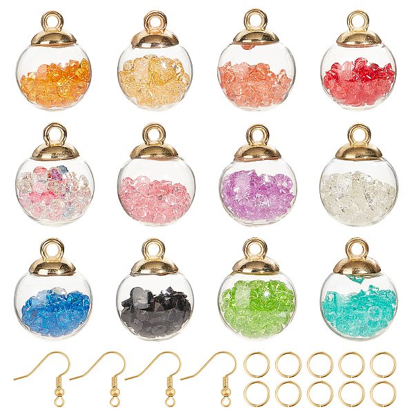 PandaHall DIY Globe Dangle Earring Making Kits, Including Transparent Glass Globe Pendants, Resin Rhinestone inside, Brass Earring Hooks &..., Multicolor
PandaHall DIY Globe Dangle Earring Making Kits, Including Transparent Glass Globe Pendants, Resin Rhinestone inside, Brass Earring Hooks &..., Multicolor