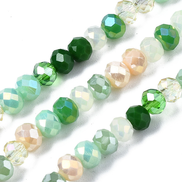 PandaHall Electroplate Glass Beads Strands, Faceted, Rondelle, Green, 4.5x3.5mm, Hole: 1mm, about 140~143pcs/strand, 18.90 inch~19.29 inch...
PandaHall Electroplate Glass Beads Strands, Faceted, Rondelle, Green, 4.5x3.5mm, Hole: 1mm, about 140~143pcs/strand, 18.90 inch~19.29 inch...