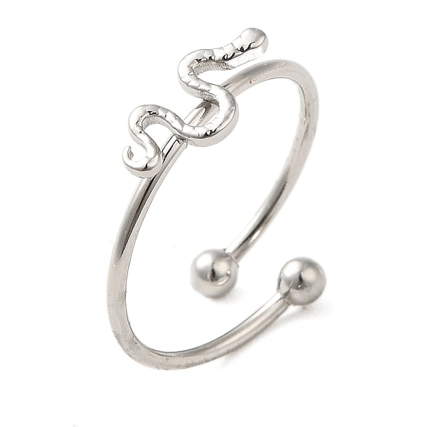 PandaHall 304 Stainless Steel Open Cuff Ring, Snake, Stainless Steel Color, Inner Diameter: 18mm 304 Stainless Steel Snake
PandaHall 304 Stainless Steel Open Cuff Ring, Snake, Stainless Steel Color, Inner Diameter: 18mm 304 Stainless Steel Snake