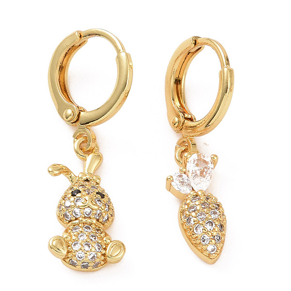 PandaHall Clear Cubic Zirconia Rabbit & Carrot Asymmetrical Earrings, Brass Dangle Hoop Earrings for Women, Golden, 27~29mm, Pin: 0.8mm...
PandaHall Clear Cubic Zirconia Rabbit & Carrot Asymmetrical Earrings, Brass Dangle Hoop Earrings for Women, Golden, 27~29mm, Pin: 0.8mm...