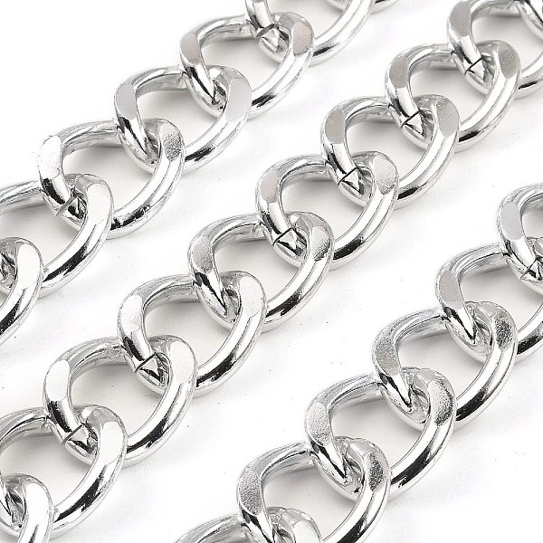PandaHall Aluminium Curb Chains, Unwelded, with Spool, Platinum, 22.5x18.5x3.8mm, about 16.40 Feet(5m)/Roll Aluminum
PandaHall Aluminium Curb Chains, Unwelded, with Spool, Platinum, 22.5x18.5x3.8mm, about 16.40 Feet(5m)/Roll Aluminum