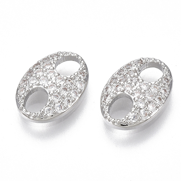 PandaHall Brass Micro Pave Cubic Zirconia Links/Connectors, Oval, Nickel Free, Clear, Real Platinum Plated, 7x10x2.5mm, Hole: 3x2mm...
PandaHall Brass Micro Pave Cubic Zirconia Links/Connectors, Oval, Nickel Free, Clear, Real Platinum Plated, 7x10x2.5mm, Hole: 3x2mm...