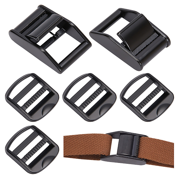 PandaHall WADORN 2Pcs 304 Stainless Steel Buckle Clasps, with 4Pcs Zinc Alloy Ladder Lock Slider Buckle, Black, 38~50x31.3~33x5~17mm...
PandaHall WADORN 2Pcs 304 Stainless Steel Buckle Clasps, with 4Pcs Zinc Alloy Ladder Lock Slider Buckle, Black, 38~50x31.3~33x5~17mm...
