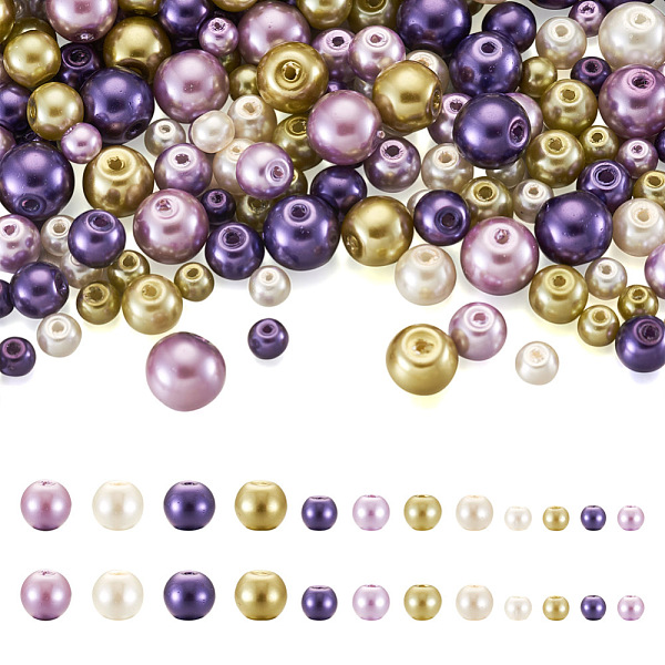PandaHall Cheriswelry 12 Strands 12 Styles Baking Painted Pearlized Glass Pearl Round Bead Strands, Mixed Color, 4~9mm, Hole: 1mm, about..., Multicolor
PandaHall Cheriswelry 12 Strands 12 Styles Baking Painted Pearlized Glass Pearl Round Bead Strands, Mixed Color, 4~9mm, Hole: 1mm, about..., Multicolor