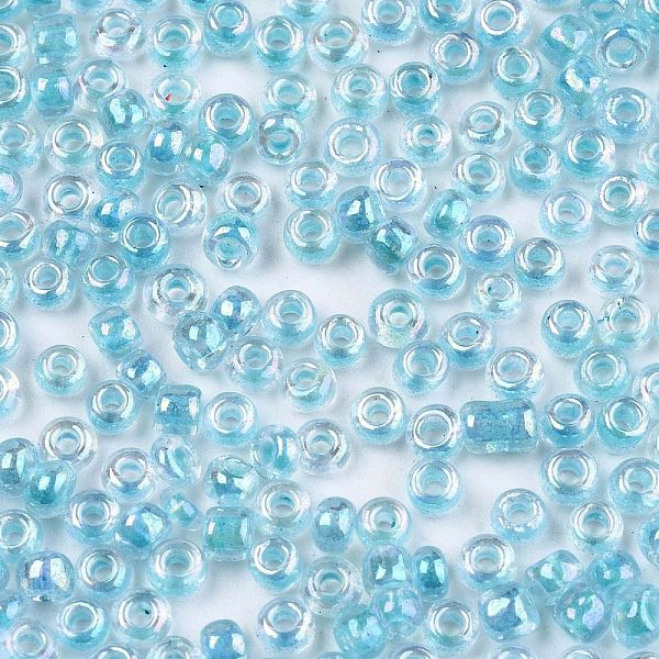 PandaHall 8/0 Glass Seed Beads, Inside Colours, Round Hole, Round, Transparent Colours Rainbow, Sky Blue, 8/0, 3~4x2~3mm, Hole: 0.8mm, about...
PandaHall 8/0 Glass Seed Beads, Inside Colours, Round Hole, Round, Transparent Colours Rainbow, Sky Blue, 8/0, 3~4x2~3mm, Hole: 0.8mm, about...