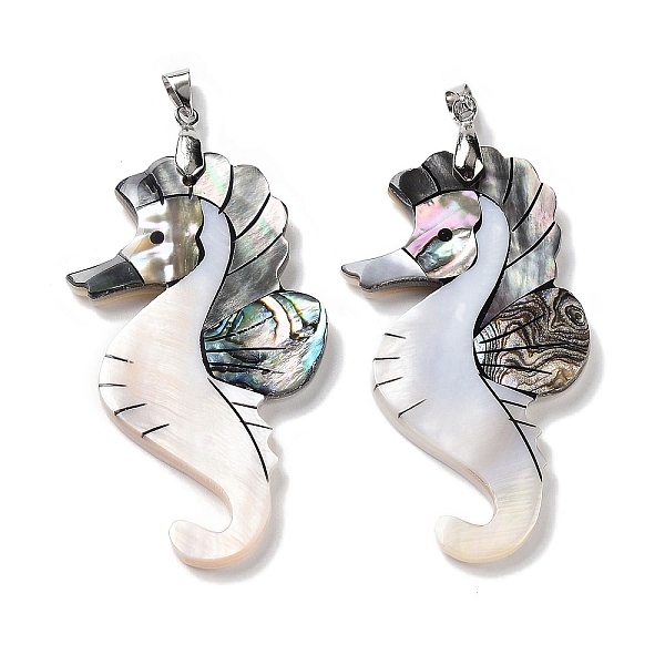 PandaHall Natural Paua Shell & Black Lip Shell & White Shell Pendants, Sea Horse Charms with Stainless Steel Color Tone Stainless Steel Snap...
PandaHall Natural Paua Shell & Black Lip Shell & White Shell Pendants, Sea Horse Charms with Stainless Steel Color Tone Stainless Steel Snap...