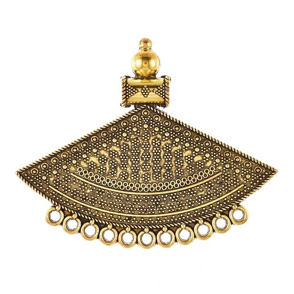 PandaHall Tibetan Style Alloy Chandelier Components Links, Folding Hand Fan Shape, Antique Golden, 50x62.2x7.5mm, Hole: 4mm and 2mm Alloy...
PandaHall Tibetan Style Alloy Chandelier Components Links, Folding Hand Fan Shape, Antique Golden, 50x62.2x7.5mm, Hole: 4mm and 2mm Alloy...