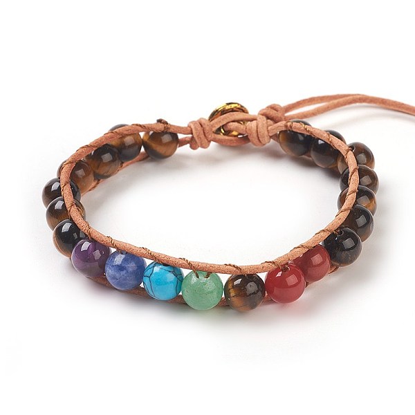 PandaHall Natural Tiger Eye Cord Beaded Bracelets, Natural & Synthetic Mixed Stone, with Leather Cord and Alloy Clasps, Om Symbol, Antique...
PandaHall Natural Tiger Eye Cord Beaded Bracelets, Natural & Synthetic Mixed Stone, with Leather Cord and Alloy Clasps, Om Symbol, Antique...