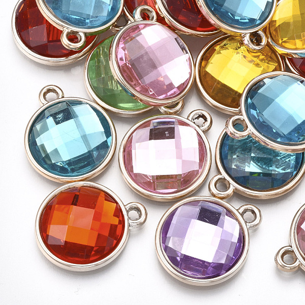 PandaHall UV Plating Acrylic Pendants, with Acrylic Rhinestone, Faceted, Flat Round, Light Gold, Mixed Color, 22x18x5.5mm, Hole: 2mm Acrylic..., Multicolor
PandaHall UV Plating Acrylic Pendants, with Acrylic Rhinestone, Faceted, Flat Round, Light Gold, Mixed Color, 22x18x5.5mm, Hole: 2mm Acrylic..., Multicolor