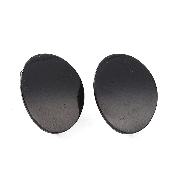 PandaHall 304 Stainless Steel Stud Earring Findings, with Loop, Curved, Oval, Electrophoresis Black, 20x16x0.75mm, Hole: 3.5mm, Pin: 0.8mm...
PandaHall 304 Stainless Steel Stud Earring Findings, with Loop, Curved, Oval, Electrophoresis Black, 20x16x0.75mm, Hole: 3.5mm, Pin: 0.8mm...