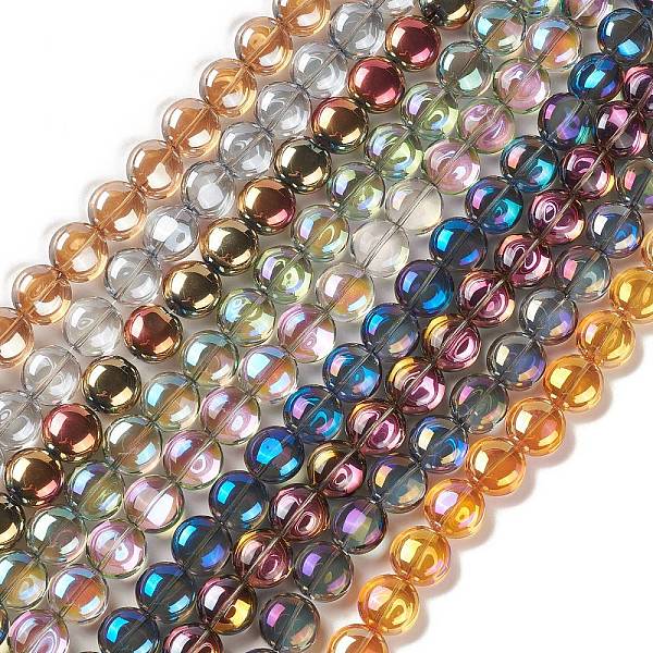 PandaHall Transparent Electroplate Glass Bead Strands, Flat Round, Mixed Style, Mixed Color, 12x8mm, Hole: 1.2mm, about 50pcs/strand..., Multicolor
PandaHall Transparent Electroplate Glass Bead Strands, Flat Round, Mixed Style, Mixed Color, 12x8mm, Hole: 1.2mm, about 50pcs/strand..., Multicolor