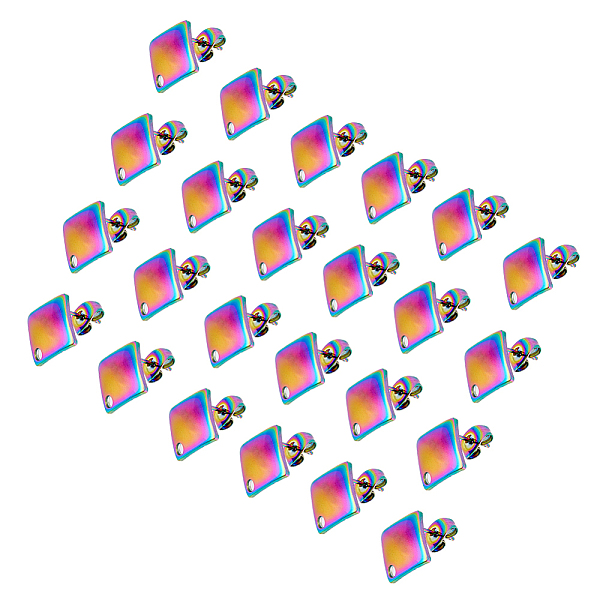 PandaHall DICOSMETIC 24Pcs Ion Plating(IP) 304 Stainless Steel Stud Earring Findings, with Hole, Rhombus, Rainbow Color, 13.5x13.5x2mm, Side...
PandaHall DICOSMETIC 24Pcs Ion Plating(IP) 304 Stainless Steel Stud Earring Findings, with Hole, Rhombus, Rainbow Color, 13.5x13.5x2mm, Side...