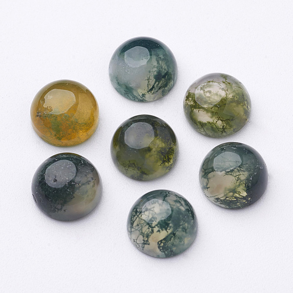 PandaHall Natural Moss Agate Cabochons, Half Round/Dome, Sea Green, 8x4mm Moss Agate Half Round Green
PandaHall Natural Moss Agate Cabochons, Half Round/Dome, Sea Green, 8x4mm Moss Agate Half Round Green