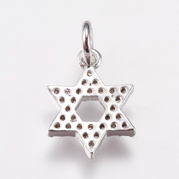 PandaHall Brass Micro Pave Cubic Zirconia Charms, for Jewish, Star of David, Platinum, 13.5x10x2mm, Hole: 3mm Brass+Cubic Zirconia Star..., Clear
PandaHall Brass Micro Pave Cubic Zirconia Charms, for Jewish, Star of David, Platinum, 13.5x10x2mm, Hole: 3mm Brass+Cubic Zirconia Star..., Clear