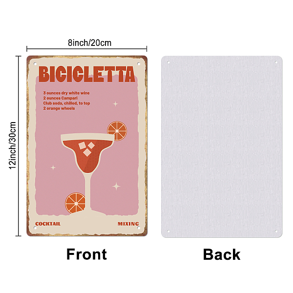 PandaHall Vintage Metal Tin Sign, Iron Wall Decor for Bars, Restaurants, Cafes Pubs, Rectangle with Word Bicicletta Cocktail, Drink Pattern..., Pink
PandaHall Vintage Metal Tin Sign, Iron Wall Decor for Bars, Restaurants, Cafes Pubs, Rectangle with Word Bicicletta Cocktail, Drink Pattern..., Pink