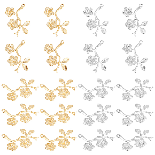 PandaHall Unicraftale 40Pcs 2 Colors 304 Stainless Steel Pendants, Textured Plum Blossom Branch, Golden & Stainless Steel Color, 29x28x1.5mm...
PandaHall Unicraftale 40Pcs 2 Colors 304 Stainless Steel Pendants, Textured Plum Blossom Branch, Golden & Stainless Steel Color, 29x28x1.5mm...