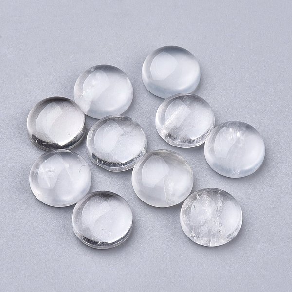 PandaHall Natural Quartz Crystal Cabochons, Rock Crystal Cabochons, Half Round, 12x5~6mm Quartz Crystal Half Round
PandaHall Natural Quartz Crystal Cabochons, Rock Crystal Cabochons, Half Round, 12x5~6mm Quartz Crystal Half Round