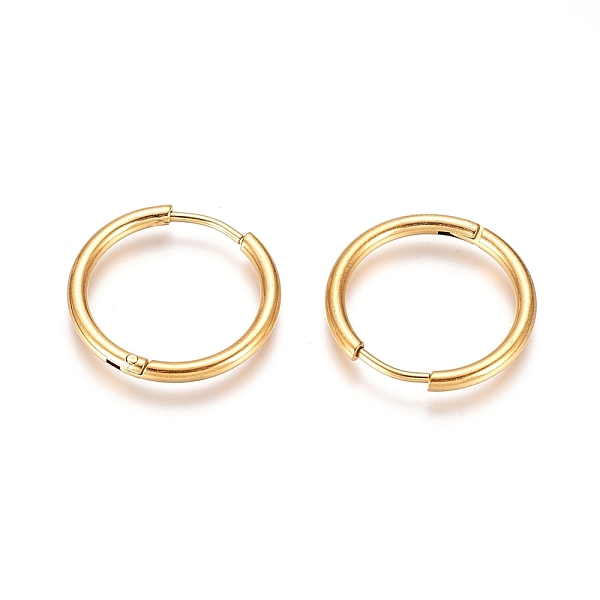 PandaHall 304 Stainless Steel Huggie Hoop Earrings, with 316 Surgical Stainless Steel Pin, Ion Plating(IP), Ring, Golden, 24x2mm, 12 Gauge...
PandaHall 304 Stainless Steel Huggie Hoop Earrings, with 316 Surgical Stainless Steel Pin, Ion Plating(IP), Ring, Golden, 24x2mm, 12 Gauge...
