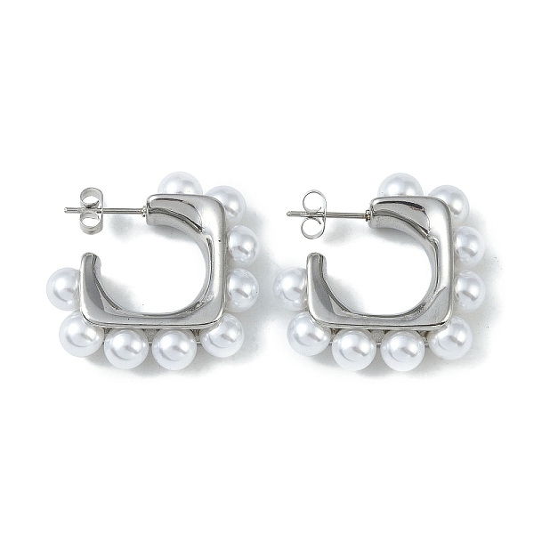 PandaHall Pearl 304 Stainless Steel Stud Earrings for Women, Square, Stainless Steel Color, 28.5x7.5mm 304 Stainless Steel Square
PandaHall Pearl 304 Stainless Steel Stud Earrings for Women, Square, Stainless Steel Color, 28.5x7.5mm 304 Stainless Steel Square