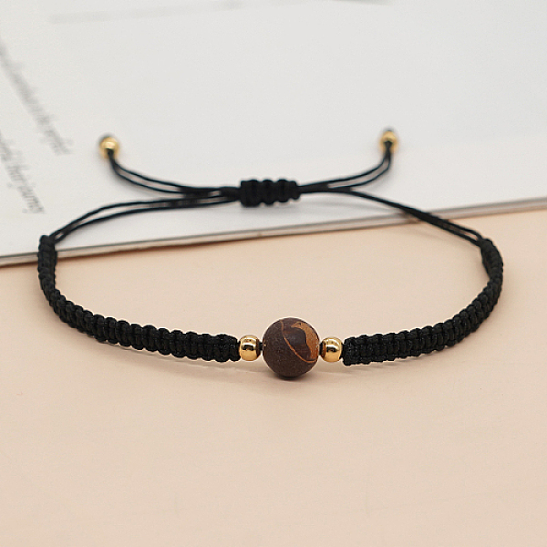 PandaHall Gemstone Round Braided Bead Bracelet, Black Adjustable Bracelet, Bead: 8mm Gemstone
PandaHall Gemstone Round Braided Bead Bracelet, Black Adjustable Bracelet, Bead: 8mm Gemstone