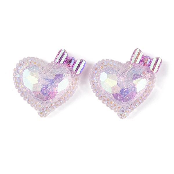 PandaHall Transparent Epoxy Resin Heart with Bowknot Decoden Cabochons, with Glitter Powder, Thistle, 24x24.5x8mm Epoxy Resin Heart Purple
PandaHall Transparent Epoxy Resin Heart with Bowknot Decoden Cabochons, with Glitter Powder, Thistle, 24x24.5x8mm Epoxy Resin Heart Purple