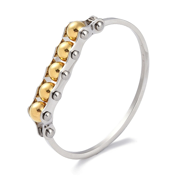 PandaHall Round Beaded 304 Stainless Steel Bangles, Golden & Stainless Steel Color, 0.25cm~1/2 inch(1.3cm), Inner Diameter: 1-3/4x2-1/4 inch...
PandaHall Round Beaded 304 Stainless Steel Bangles, Golden & Stainless Steel Color, 0.25cm~1/2 inch(1.3cm), Inner Diameter: 1-3/4x2-1/4 inch...