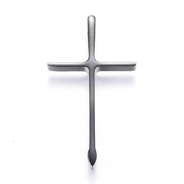 PandaHall 304 Stainless Steel Pendants, Cross, Gunmetal, 30x17x3mm, Hole: 2.5x2mm 304 Stainless Steel Cross
PandaHall 304 Stainless Steel Pendants, Cross, Gunmetal, 30x17x3mm, Hole: 2.5x2mm 304 Stainless Steel Cross