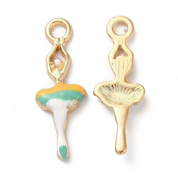 PandaHall Rack Plating Alloy Enamel Pendant, Cadmium Free & Lead Free & Nickel Free, Light Gold, Dancer Charm, Medium Aquamarine, 23x8x2.5mm...
PandaHall Rack Plating Alloy Enamel Pendant, Cadmium Free & Lead Free & Nickel Free, Light Gold, Dancer Charm, Medium Aquamarine, 23x8x2.5mm...