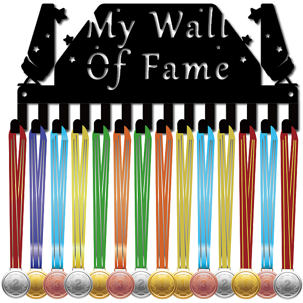PandaHall Iron Medal Holder Frame, 14 Hooks Medals Display Hanger Rack, with Screws, Black, Word, 130x290mm Iron Word Black
PandaHall Iron Medal Holder Frame, 14 Hooks Medals Display Hanger Rack, with Screws, Black, Word, 130x290mm Iron Word Black
