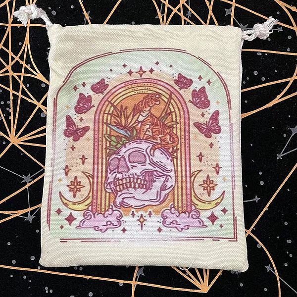 PandaHall Cloth Tarot Cards Storage Drawstring Bags, Tarot Desk Storage Holder, Skull Pattern, 18x13cm Cloth Skull
PandaHall Cloth Tarot Cards Storage Drawstring Bags, Tarot Desk Storage Holder, Skull Pattern, 18x13cm Cloth Skull
