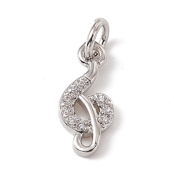 PandaHall Brass Micro Pave Cubic Zirconia Charms, with Jump Rings, Music Note Charm, Platinum, 12.5x5.5x2mm, Hole: 2.7mm Brass+Cubic..., Clear
PandaHall Brass Micro Pave Cubic Zirconia Charms, with Jump Rings, Music Note Charm, Platinum, 12.5x5.5x2mm, Hole: 2.7mm Brass+Cubic..., Clear