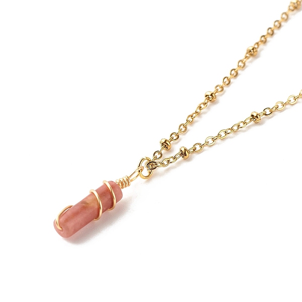 PandaHall Wire Wrapped Natural Plum Blossom Jade Column Pendant Necklace for Women, Golden, 15.94 inch(40.5cm) Plum Blossom Jade
PandaHall Wire Wrapped Natural Plum Blossom Jade Column Pendant Necklace for Women, Golden, 15.94 inch(40.5cm) Plum Blossom Jade